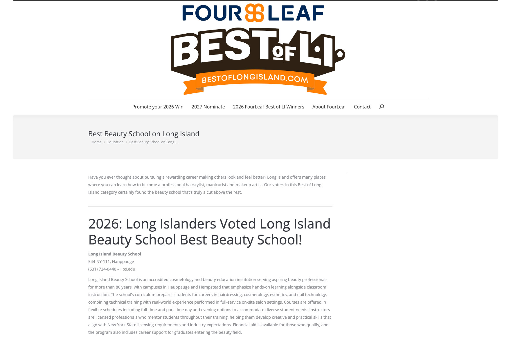 Long Island Beauty School Best of LongIsland